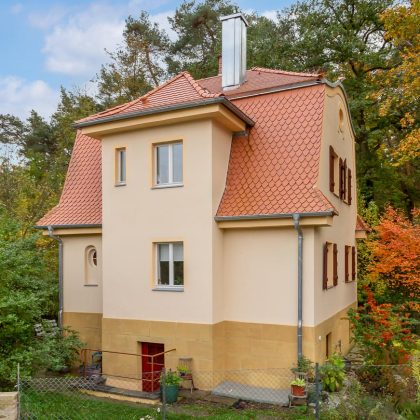 Mansarddach mit verschiedenen Biberarten gedeckt