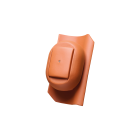 Schräge Ansicht unseres keramischen Sanitärlüfters für unseren Krempziegel K1